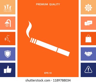 Cigarette symbol icon