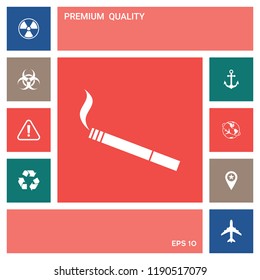 Cigarette symbol icon