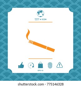 Cigarette symbol icon