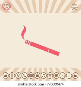 Cigarette symbol icon