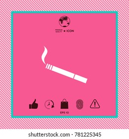 Cigarette symbol icon