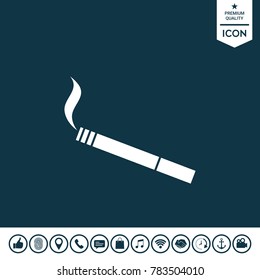 Cigarette symbol icon