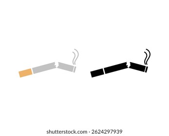 Cigarette symbol icon design vector isolated transparent background
