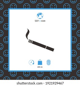 Icono de símbolo de cigarrillo. Elemento para su diseño