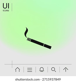 Icono de símbolo de cigarrillo. Elemento para su diseño