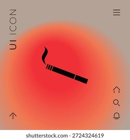Ícone de símbolo de cigarro. Elemento para seu design