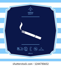 Cigarette symbol icon. Graphic elements for your design