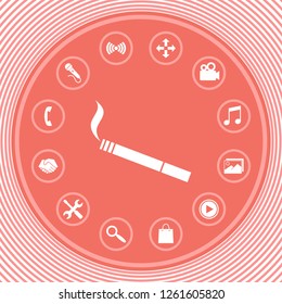 Cigarette symbol icon. Graphic elements for your design