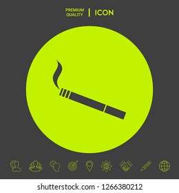 Cigarette symbol icon. Graphic elements for your design