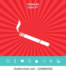 Cigarette symbol icon. Graphic elements for your design