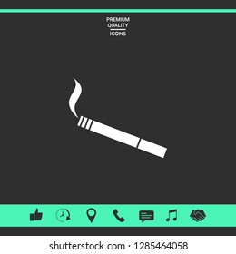 Cigarette symbol icon. Graphic elements for your design