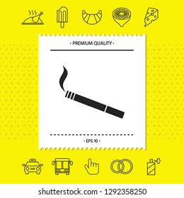 Cigarette symbol icon. Graphic elements for your design