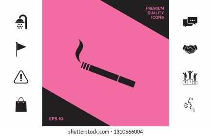 Cigarette symbol icon. Graphic elements for your design