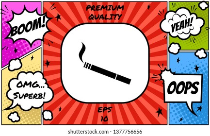 Cigarette symbol icon. Graphic elements for your design