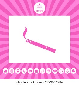 Cigarette symbol icon. Graphic elements for your design