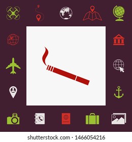 Cigarette symbol icon. Graphic elements for your design