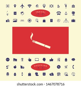 Cigarette symbol icon. Graphic elements for your design