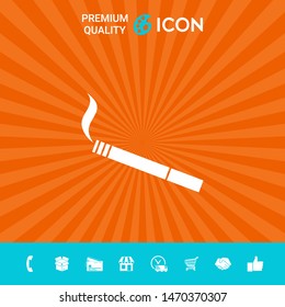Cigarette symbol icon. Graphic elements for your design