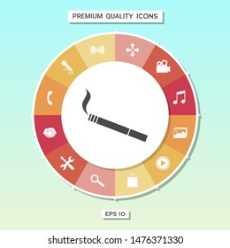 Cigarette symbol icon. Graphic elements for your design