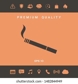 Cigarette symbol icon. Graphic elements for your design