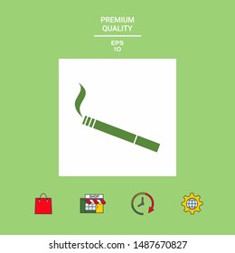 Cigarette symbol icon. Graphic elements for your design