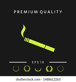 Cigarette symbol icon. Graphic elements for your design