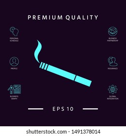 Cigarette symbol icon. Graphic elements for your design