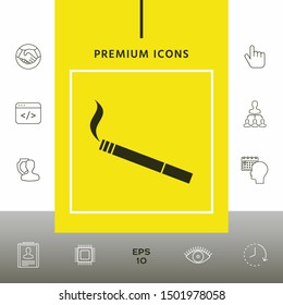 Cigarette symbol icon. Graphic elements for your design