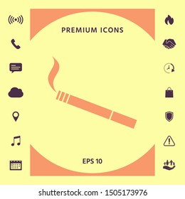 Cigarette symbol icon. Graphic elements for your design