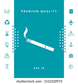 Cigarette symbol icon. Graphic elements for your design