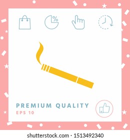 Cigarette symbol icon. Graphic elements for your design