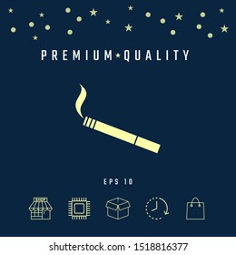 Cigarette symbol icon. Graphic elements for your design