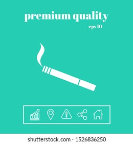Cigarette symbol icon. Graphic elements for your design