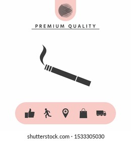 Cigarette symbol icon. Graphic elements for your design
