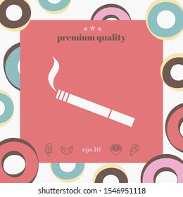 Cigarette symbol icon. Graphic elements for your design
