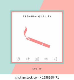 Cigarette symbol icon. Graphic elements for your design