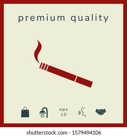 Cigarette symbol icon. Graphic elements for your design