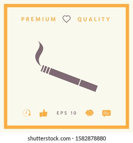 Cigarette symbol icon. Graphic elements for your design