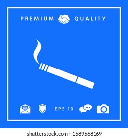 Cigarette symbol icon. Graphic elements for your design