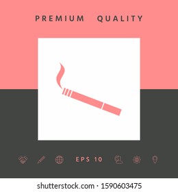 Cigarette symbol icon. Graphic elements for your design