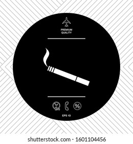Cigarette symbol icon. Graphic elements for your design