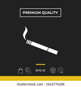 Cigarette symbol icon. Graphic elements for your design