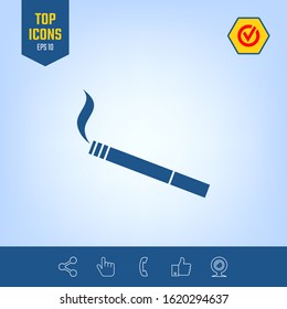 Cigarette symbol icon. Graphic elements for your design