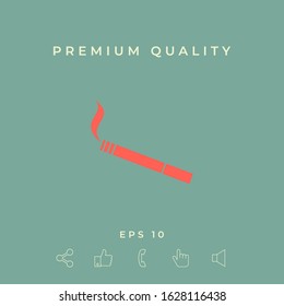 Cigarette symbol icon. Graphic elements for your design