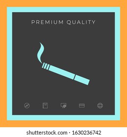 Cigarette symbol icon. Graphic elements for your design