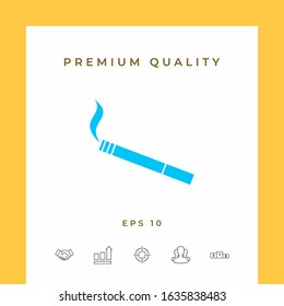 Cigarette symbol icon. Graphic elements for your design