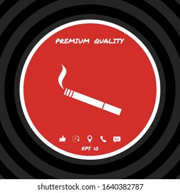 Cigarette symbol icon. Graphic elements for your design