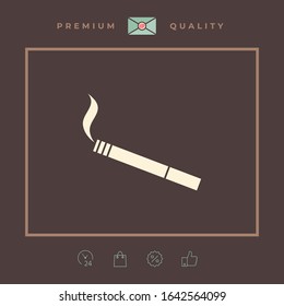 Cigarette symbol icon. Graphic elements for your design