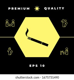 Cigarette symbol icon. Graphic elements for your design