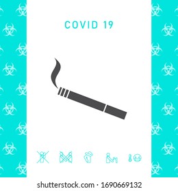 Cigarette symbol icon. Graphic elements for your design